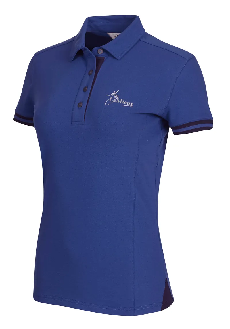 LeMieux Polo Shirt Ladies in Benetton Blue-2